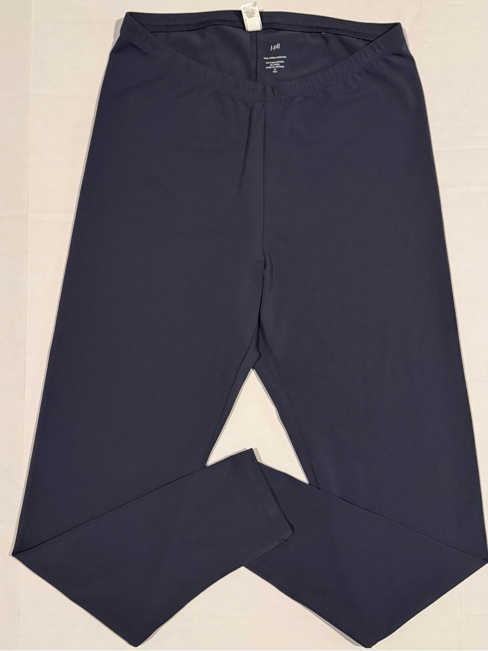 J. Jill Pima Ankle Gray Stretch Leggings - XL Tall High Rise